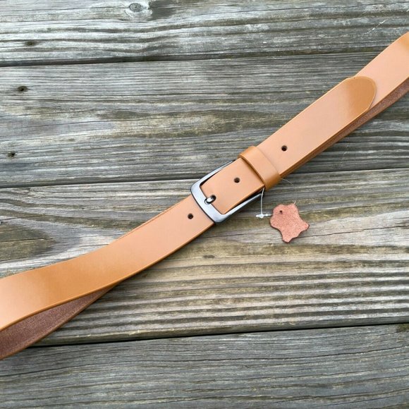 Leather Waistband handmade Genuine Leather Men Belt Pin Buckle Size 38-39 inches